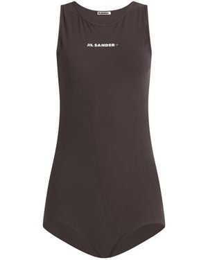 Jil Sander Logo Activewear Bodysuit - Brown