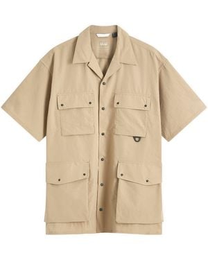 NANGA Dot Air Utility Pocket Short Sleeve Shirt - Natural