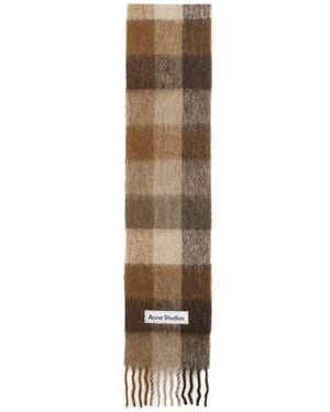 Acne Studios Vally Check Scarf - Natural