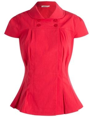 Peachy Den Missy Blouse - Red