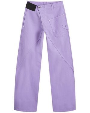 JW Anderson Twisted Workwear Pants - Purple