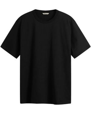 AURALEE Luster Plaiting Tee - Black