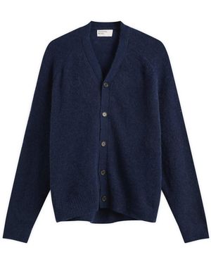 Universal Works Alpaca David Cardigan - Blue