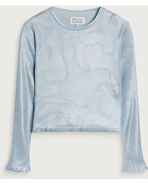 Maison Margiela Foiled Longsleeve Top - Blue