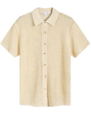 GOOD AMERICAN Crochet Shirt - Natural