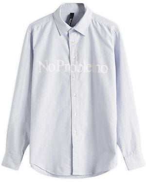 No Problemo Ls Stripe Shirt - White
