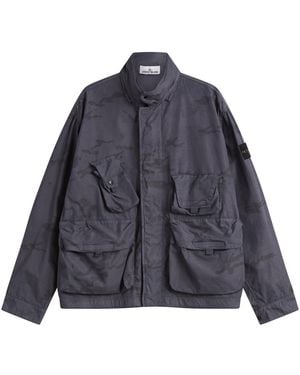 Stone Island Faded Camo Ripstop-Tc Field Jacket - Grey