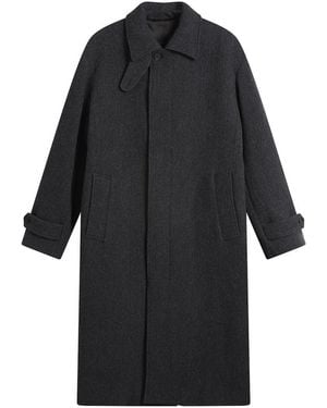 NN07 Gibson Brushed Wool Coat - Black