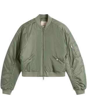 Stel Nylon Bomber Jacket - Green