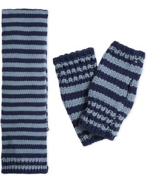 Peachy Den Annie Scarf & Mittens - Blue