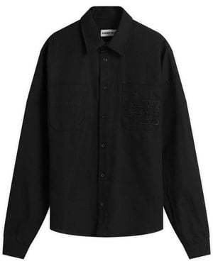 Annie Hood College Linen Shirt - Black
