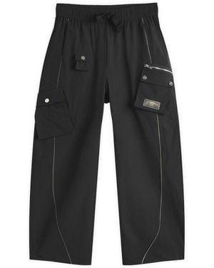 Ganni Stretch Shell Elasticated Cargo Trousers Presented By End - Grey
