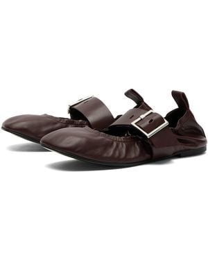 Alohas Sarea Leather Ballet Flat - Brown