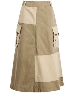 Damson Madder Marcelle Barn Midi Skirt - Natural