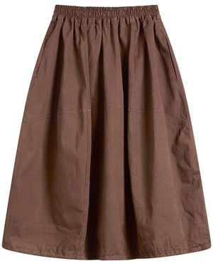 YMC Parachute Midi Skirt - Brown