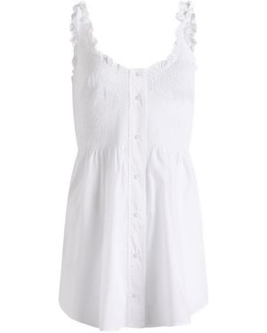 Skims Garment Washed Poplin Mini Dress - White