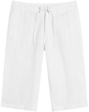 Fruity Booty Broderie Capri Trousers - White