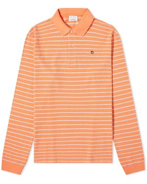 Saks Potts Serena Stripe Polo - Orange