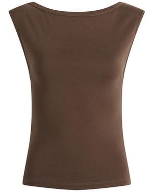 St. Agni Organic Cotton Ballerina Top - Brown