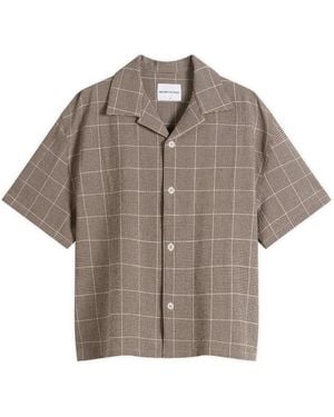 MKI Miyuki-Zoku Seersucker Check Vacation Shirt - Brown