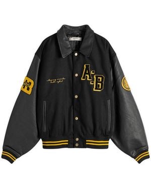 About Blank Letterman Jacket - Black