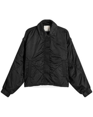 YMC Heath Bomber Satin Jacket - Black