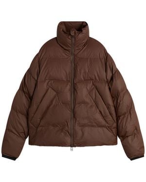 Kassl X Tretorn Hybrid Shelter Short Padded Jacket - Brown