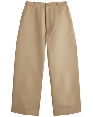 Acne Studios Plass Double Cotton Twill Trousers - Natural
