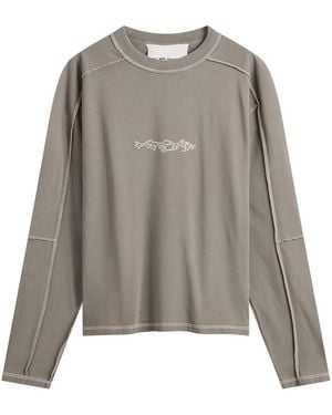 KA_YO_Prototype Heavyweight Longsleeve Graphic T-Shirt - Gray