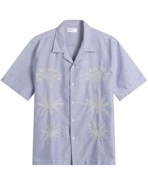 Universal Works Oxford Shirting Road Trip Shirt - Blue