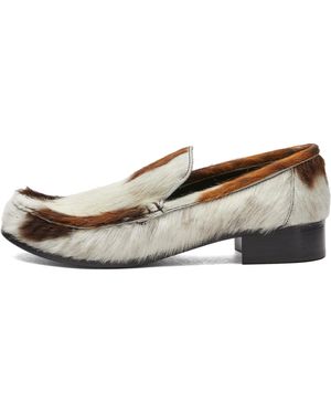Acne Studios Babi Due Hairy Loafer Shoes - Brown