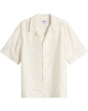 Wax London Curzon Jacquard Vacation Shirt - Natural