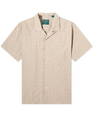 Gitman Vintage Japanese Ripple Jacquard Camp Shirt - Natural