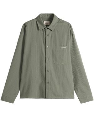 Ronning End. X Seersucker Shirt - Green