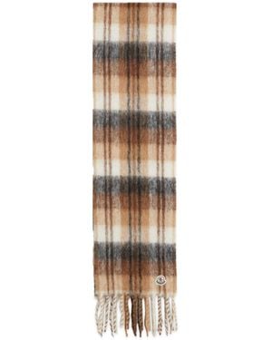 Moncler Tartan Scarf - Brown