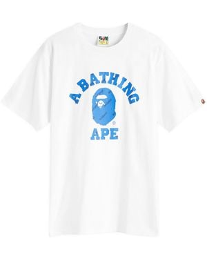 A Bathing Ape Hexagram University T-Shirt - Blue
