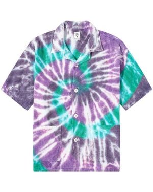 South2 West8 Tie Dye Cabana Shirt - Purple
