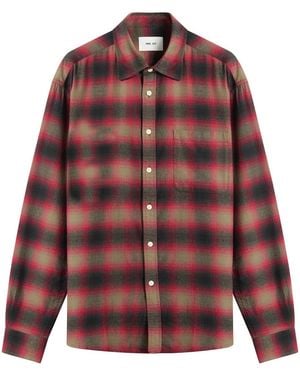 NN07 Deon Check Flannel Shirt - Red