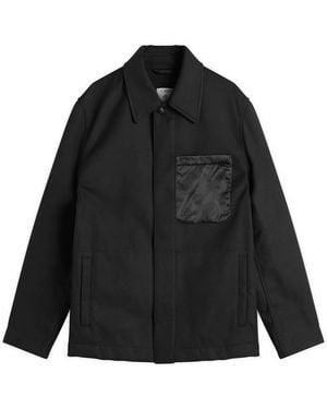 CASABLANCA Bonded Techno Wool Workwear Jacket - Black
