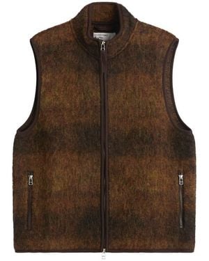 Universal Works Alps Fleece Climbing Gilet - Brown