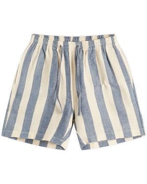 Kardo Handwoven Drawstring Shorts - Blue