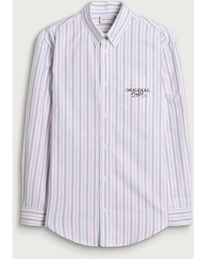 Drole de Monsieur Long Sleeve Regular Stripped Shirt - Blue