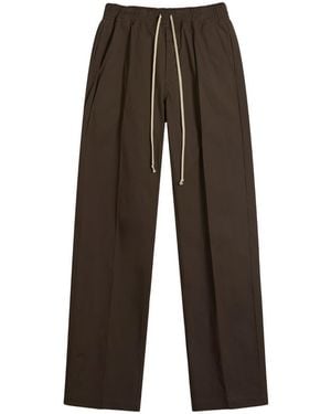 Rick Owens Heavy Cotton Poplin Dietrich Drawstring Pants - Brown