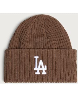 KTZ La Dodgers Wide Cuff Beanie Hat - Brown
