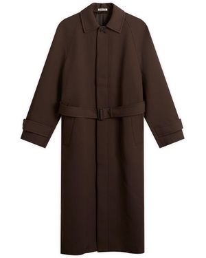 AURALEE Twisted Double Cloth Coat - Brown
