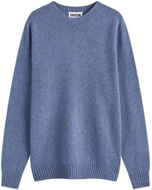 COUNTRY OF ORIGIN Geelong Seamless Knit Jumper - Blue