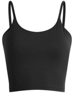 ADANOLA Lightweight Nylon Tank Bra Top - Black