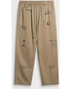 MASTERMIND WORLD Doodle Print Regular Easy Trousers - Natural