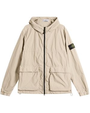 Stone Island Nylon Smerigliato-Tc Short Parka Jacket - Natural