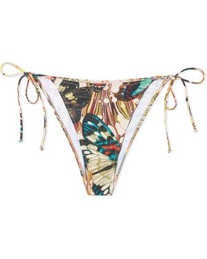 Jean Paul Gaultier Butterfly Print Bikini Pant - White
